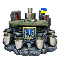 Штоф Український БМП-1 №1 декоративна підставка, тематичний Міні Бар