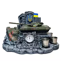 Штоф Український танк Т-64 БВ №4  декоративна підставка, тематичний Міні Бар